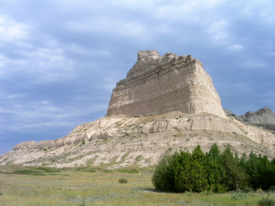 [Scottsbluff from the ground.]